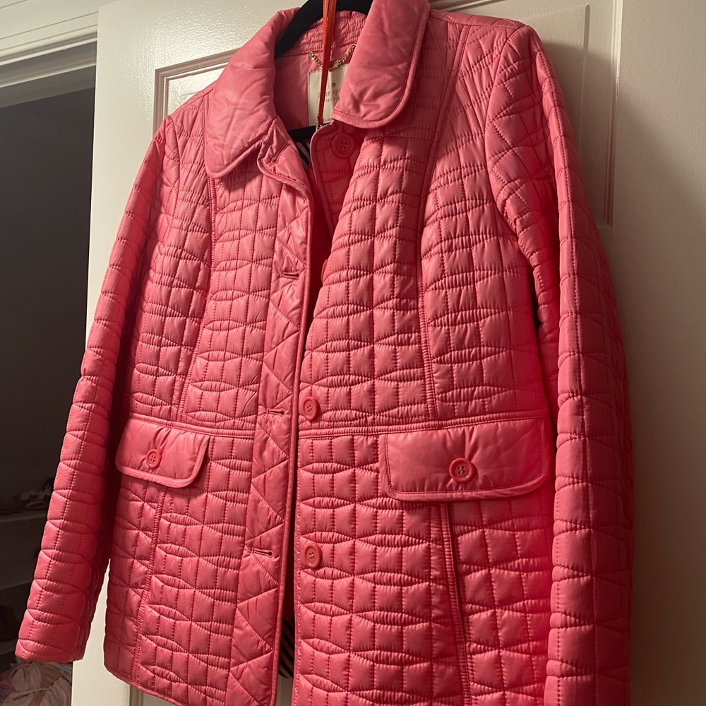 Kate Spade ♠️ pink bow puffer coat